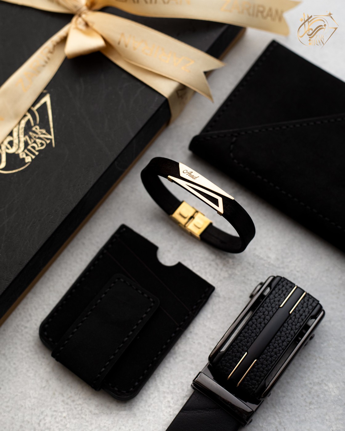 دستبند چرم ریلی عرض 12