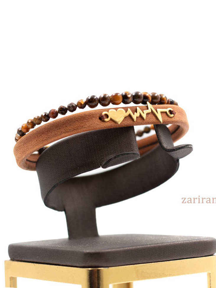 دستبند چرم ضربان قلب