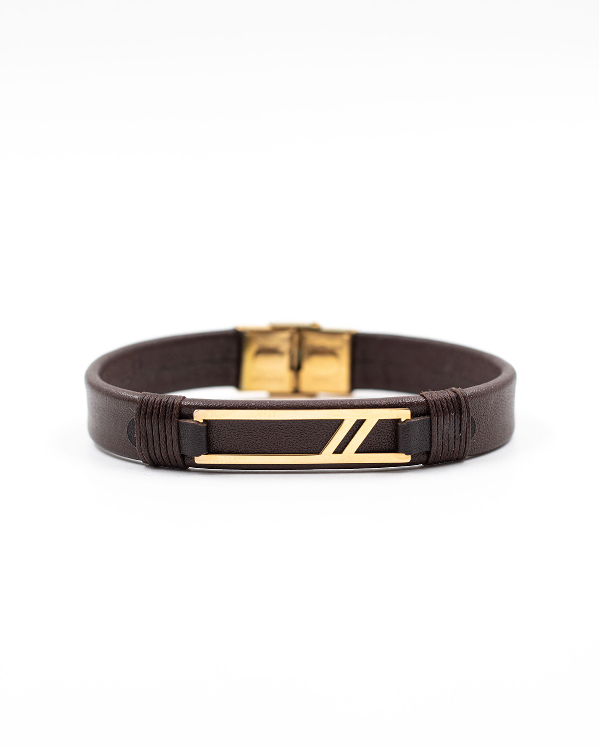 دستبند چرم d102 لبتا قهوه ای گاوی