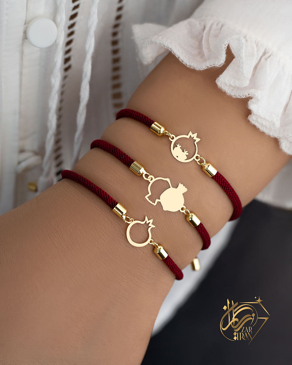 دستبند انار طنابی