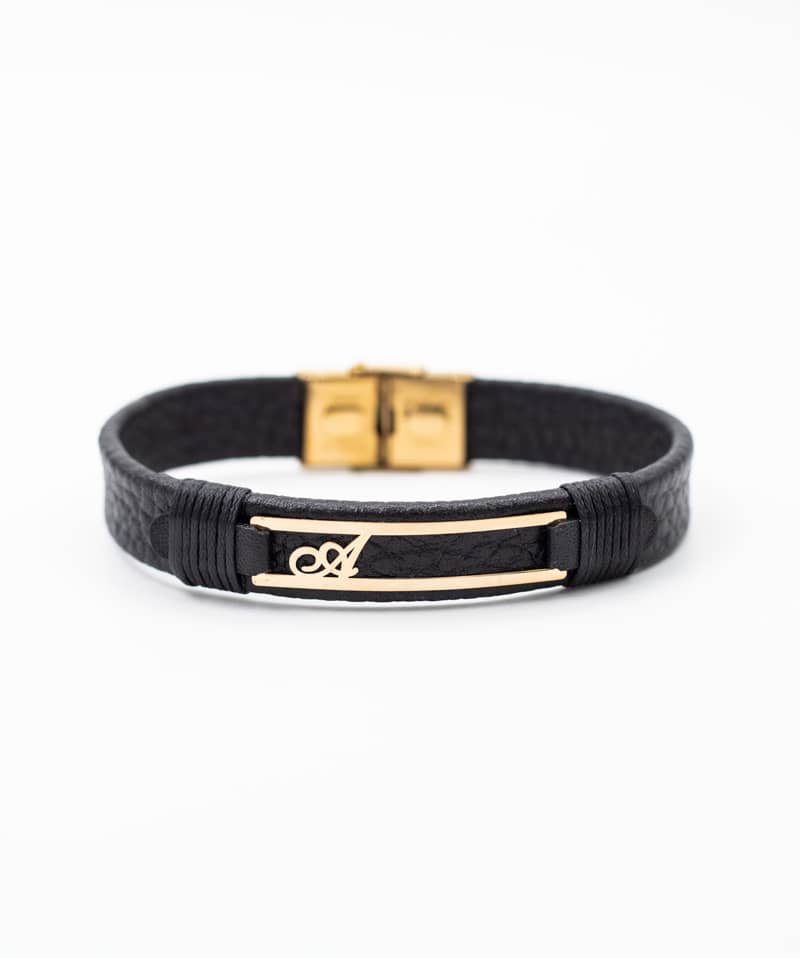 دستبند چرم طرح d102A