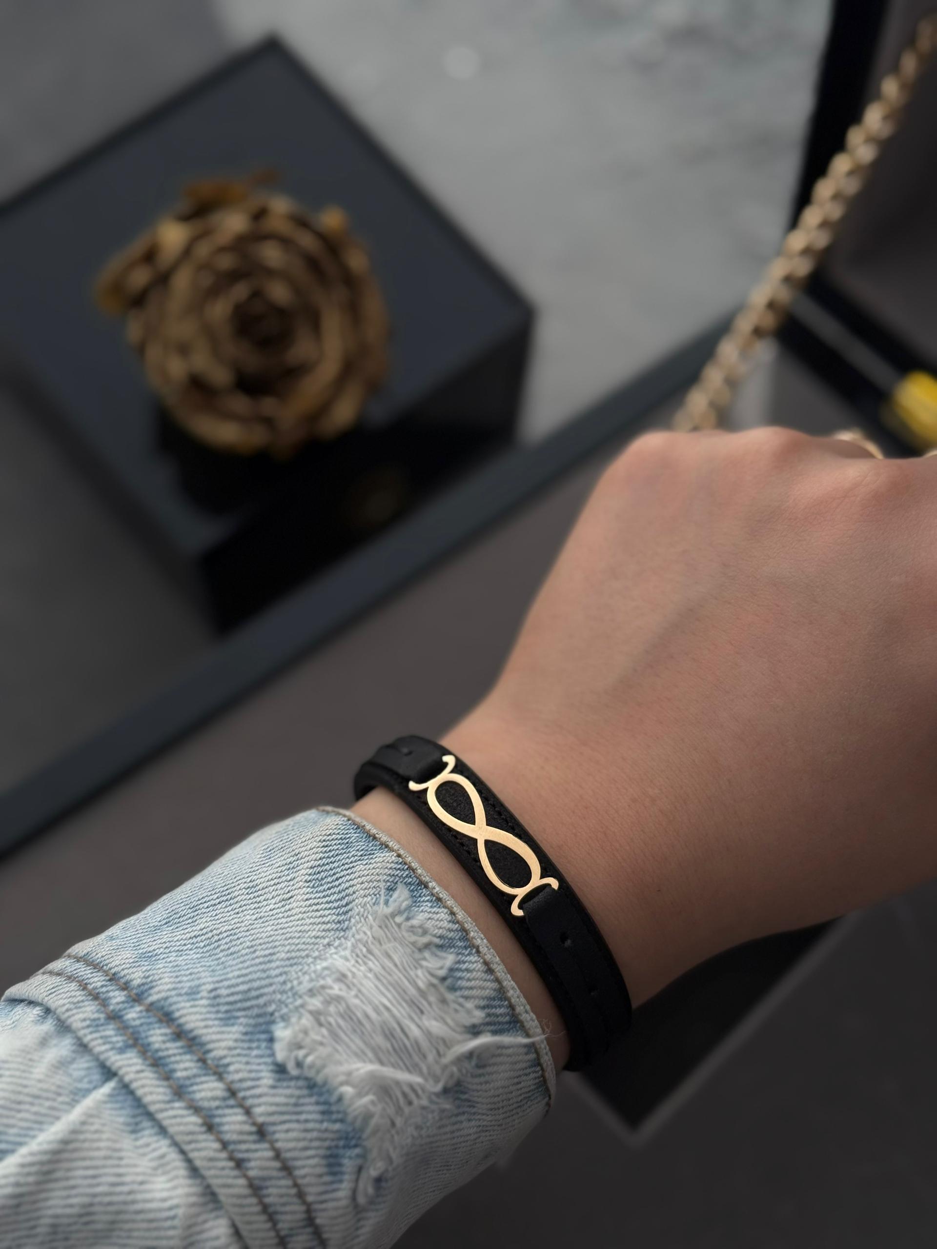 دستبند چرم اسپرت بی نهایت 