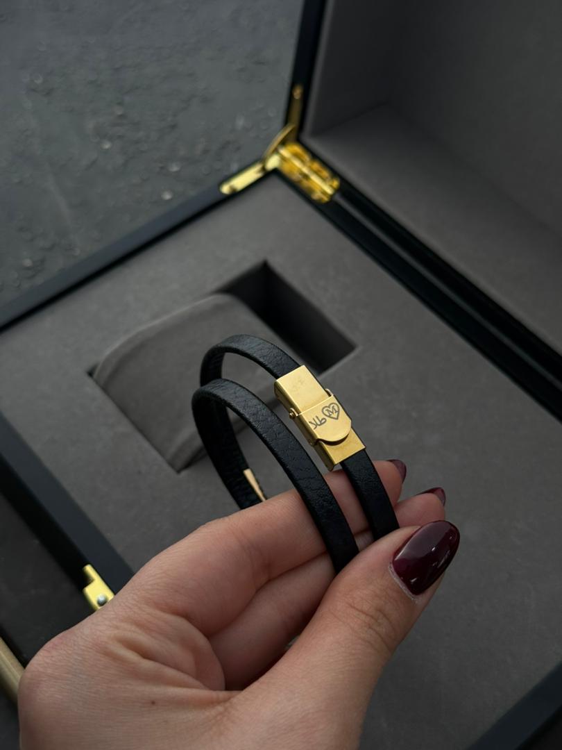 دستبند چرم ریلی دنده ای