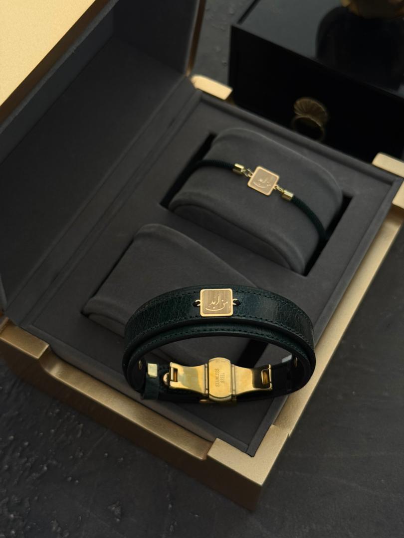 دستبند چرم عاشقانه ابد من