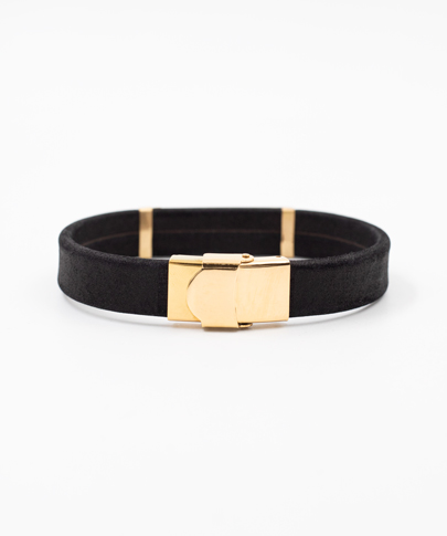 دستبند چرم ریلی دو ضلع تو خالی