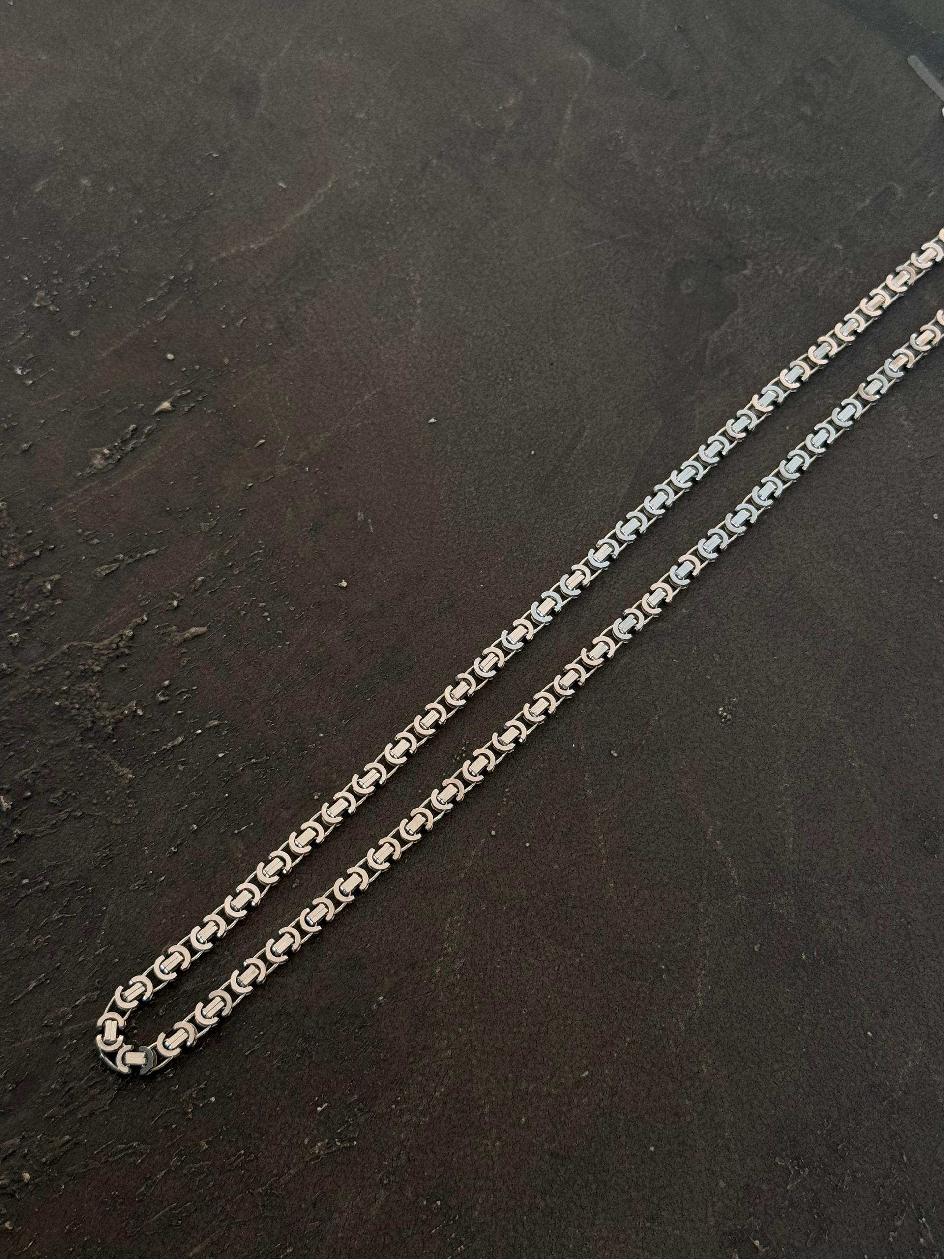 گردنبند شنل سایز 6 نقره ایتالیا (مردانه)-2