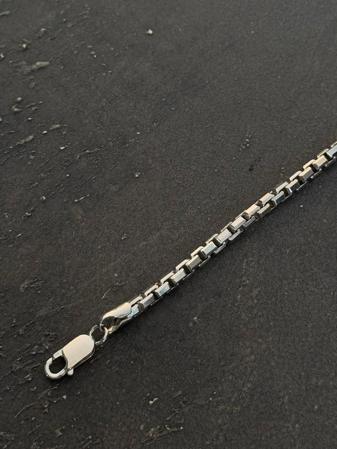 دستبند ونیزی نقره ایتالیا (مردانه)